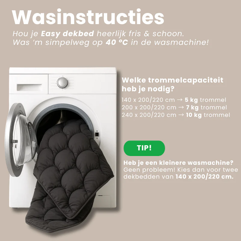 Easy Dekbed Zonder Overtrek - Stone Washed - Groen - Image 4